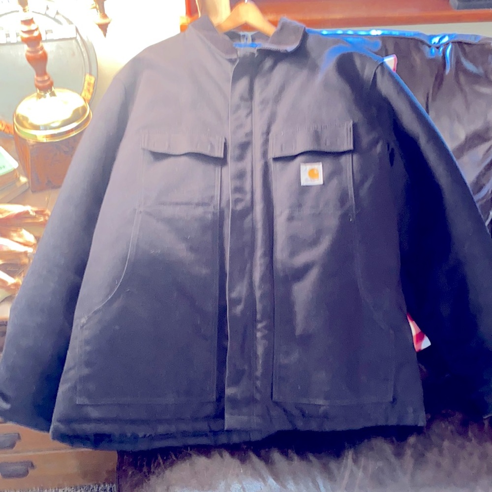 Mens Carhartt Super Dux Relaxed Fit Traditional black coat size Large